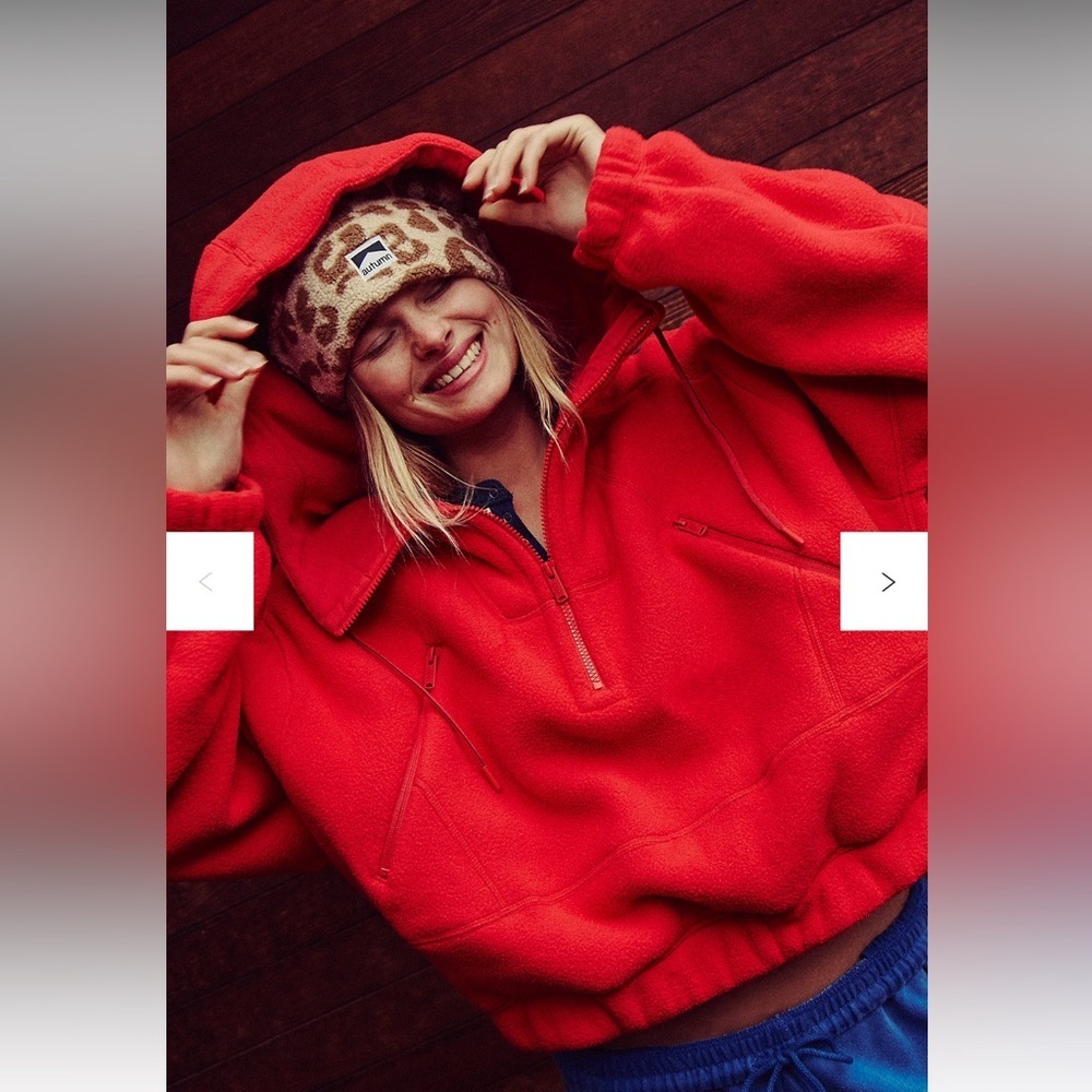 Free People Wild And Free Fleece Pullover Small Color: Winterberry NWT